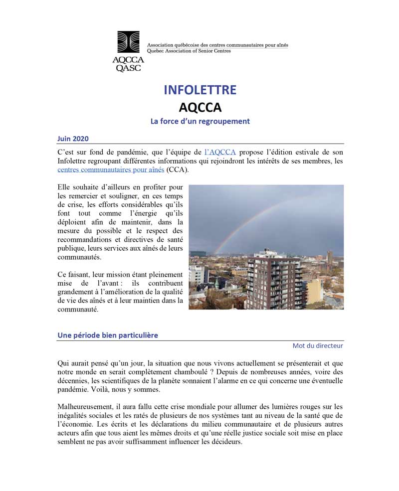 AQCCA Infolettre juin 2020